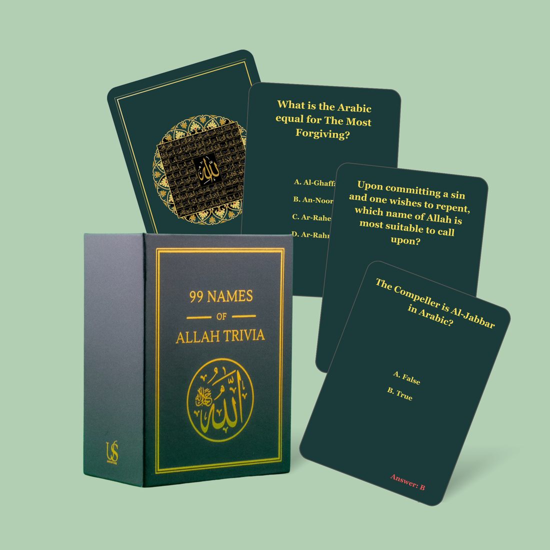 Islamic Trivia: The 99 Names of Allah - Trivia Cards